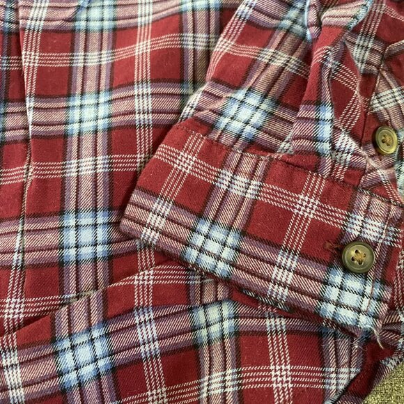 Tea Collection USA Plaid Flannel Shirt Size 10 - Picture 3 of 4